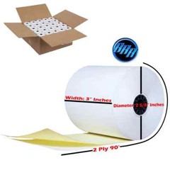 ( 100 Rolls ) 3” x 95′ 2 Ply Kitchen Printer Paper, for Samsung SRP-100