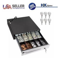 16″ Stainless Steel Front Heavy Duty POS “USB” Interface Cash Drawer (Black)