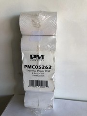 PMC 05262, 2-1/4”x55’ Thermal paper Rolls, 5/pack (white)