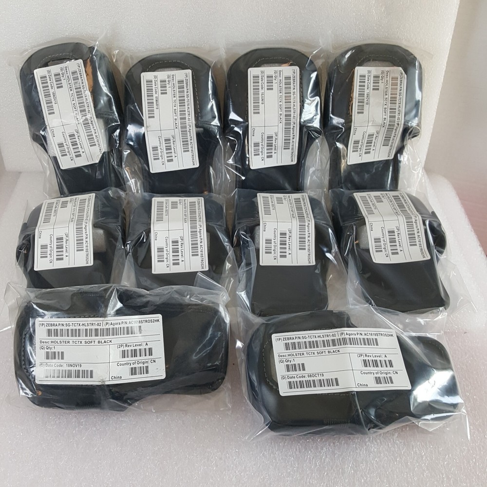 Lot of 10 Zebra Soft Holster Black SG-TC7X-HLSTR1-02 Genuine OEM Scanner Holster