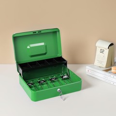 Cash Box with Lock Key and Money Tray – Large Money Box for Cash Register Met…