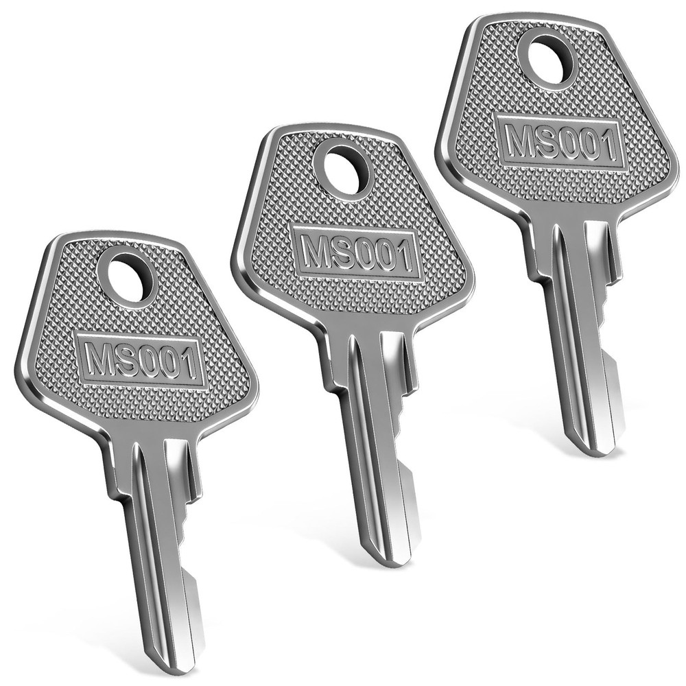 3 Pack 5001 Cash Drawer Key (Sliver) for M-S, EchoPOS Drawers, Star Micronics…