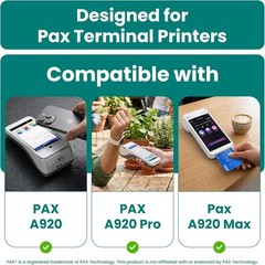 Receipt Paper Rolls for Pax a920 a920 Pro a920 Max Credit Card Machine