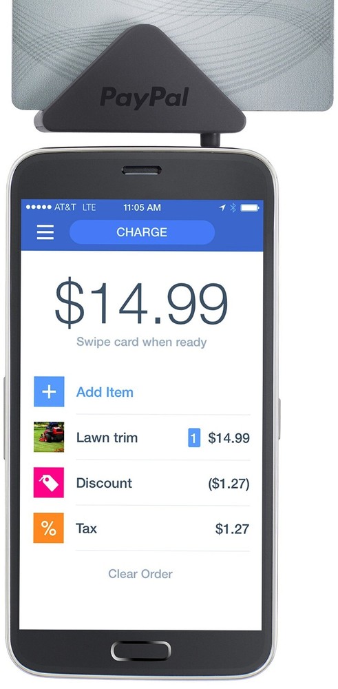 LOT OF 2 PayPal Mobile Credit Card Reader CC Swiper Sale Device. Google Play APP