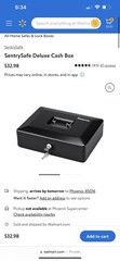 Sentry Safe Steel Keyed Cash Box