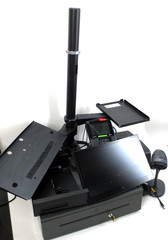 Pole Mounted POS System – Engage One by HP w/ Printer, Scanner, Register & CC
