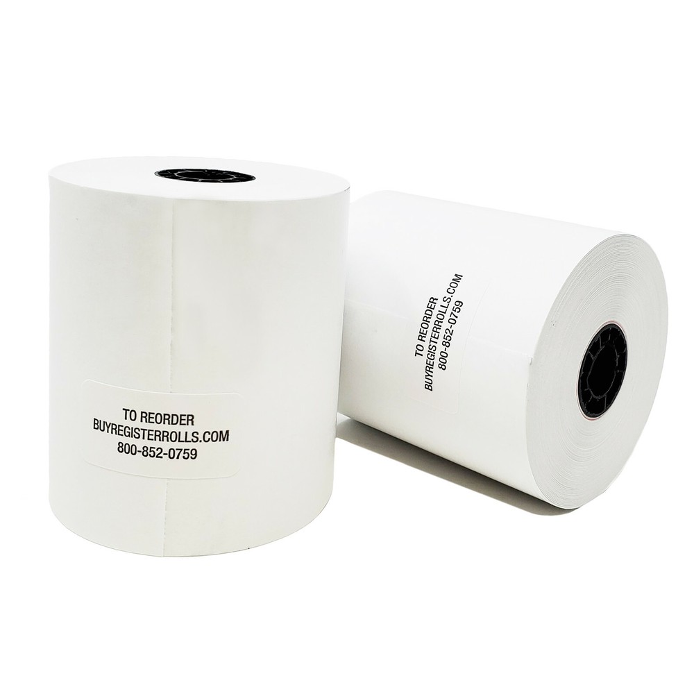 3″ x 165′ 1-ply Kitchen Printer Receipt Paper – 50 Rolls LINT FREE BOND ROLLS