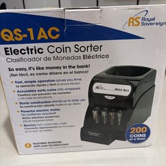 Royal Sovereign QS-1AC Electric Coin Sorter Counter Machine Black