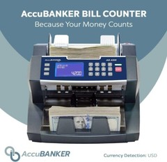 AccuBANKER AB4200 Bill Counter 300 Bill Hopper Capacity Speed 1800/min UL Listed