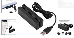 Durable USB Swipe Reader for Credit Cards – 3 Tracks, Versatile Compatibility
