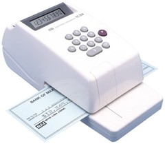 Max Usa EC30A Electronic Checkwriter 10 Digits LCD Gray