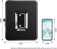 Durable Portable Cash Box with 3-Number Lock & Organizer Tray – 9.84″x7.87″