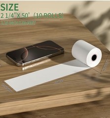 2 1/4 x 50 Thermal Paper 5 Rolls Credit Card & Cash Register POS Receipt Paper