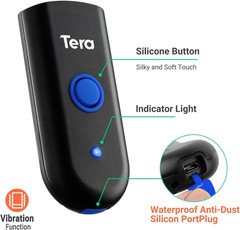 Wireless Barcode Scanner 1D Laser Mini Pocket Waterproof Scanner 3In1 Compatible