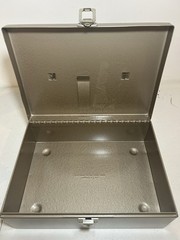 Vintage Rockaway Metal Cash Lock Box Inwood NY Excellent Condition 2 Keys Works