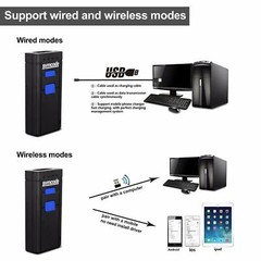 Bluetooth Wireless Barcode Scanner Portable Handheld CCD Barcode Scanner Reader