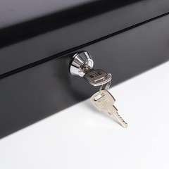 Cash Box with Money Tray and Key Lock,Safe Box for Cash Saving Key Lock Money…
