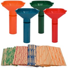 L LIKED 150 Assorted Flat Striped Coin Wrappers & 4 Coin Sorters Tubes, Color…
