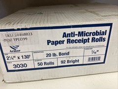 Alliance Bond Antimicrobial Paper Receipt Rolls, 2-1/4″ x 130′, 50 rolls/carton