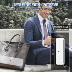 Phomemo M834 Ultra Portable Printer (Upgraded), Wireless Bluetooth White