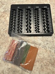 1PCS Black Coin Counter Tray Change Counter Coin Counting and Sorting Tray NEW