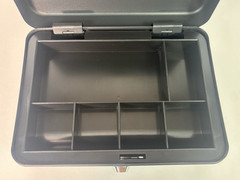 Honeywell 6112 Steel Cash Box 1 Bill & 5 Coin Slots 2 Keys Handle 9.8″ X 7.3″
