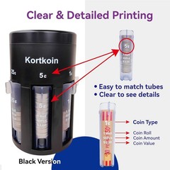 Automatic Coin Sorter 5 in 1 Coin Counter Machine with Coin Wrappers Included