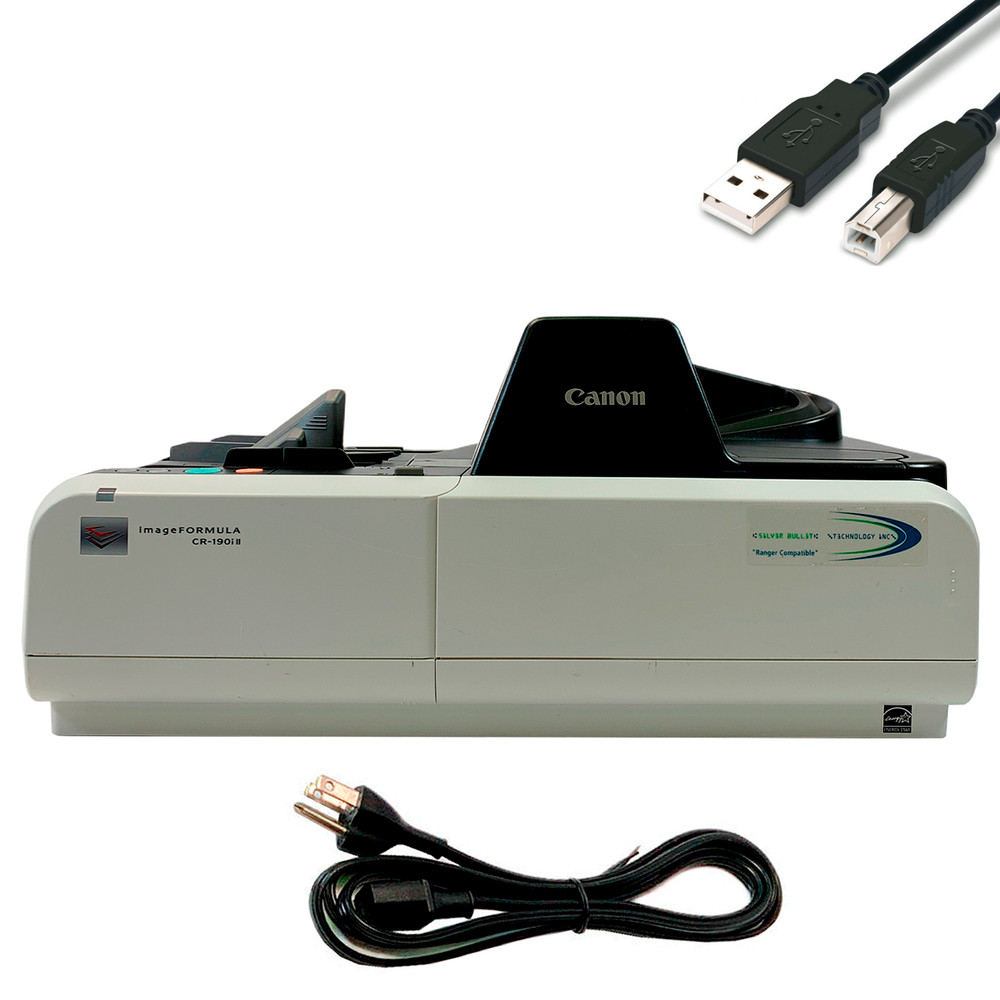 Canon imageFORMULA CR-190i II Teller Capture Check Scanner w/ USB & Power Cord