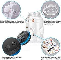 Secure 1.8L Digital Coin Counter with LCD & Lock – Customizable Savings Bank