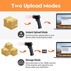Tera 1D 2D QR Barcode Scanner Wireless Bluetooth USB w/ Charging Base HW0006PRO