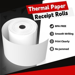 3 1/8 x 230 Thermal Paper Receipt Rolls, HUOJI 10 rolls Receipt Paper Fits Star