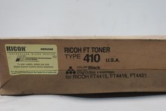 Box Of 4 Ricoh 887523 Type 410 Standard Yield Black Toner Cartridge