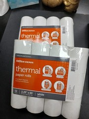NEW Office Depot Thermal Paper Rolls 12 Pack 2 1/4IN X 85FT White 2.25″ X 85′