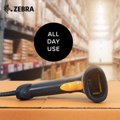 Zebra LS2208 Series Corded Handheld Standard Range Laser Scanner Kit with Goosen