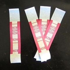 250 SELF SEALING PINK $250 CURRENCY STRAPS MONEY BILL BANDS $250 PMC BRAND STRAP
