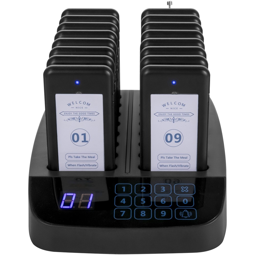 Uimoso Restaurant Pager Paging System 16Coasters Wireless Pagers for Restaurants