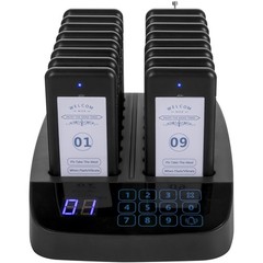 Uimoso Restaurant Pager Paging System 16Coasters Wireless Pagers for Restaurants