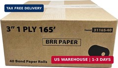 (40 Rolls) 3″ x 165′ 1 Ply Bond (Non -Thermal) Made in USA STAR SP 700 Kitchen P
