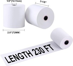 3-1/8”x230′ Thermal Paper Rolls For Credit Card – Cash Register Rolls – Prem…