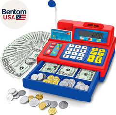 Calculator Cash Register Toy Gift for Kids Age 3, 4, 5, 6, 7, 8+ Year Old, 103 P