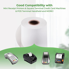 2 1/4″ inch x 50’ft Thermal Paper (50 Rolls), BPA Free Receipt Paper, 58mm Therm