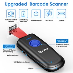 Eyoyo 2D Wireless Bluetooth Barcode Scanner Inventory Reader for Android iOS PC