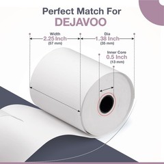 10 PCS Thermal Paper Rolls BPA Free Fits Dejavoo Z8/Z9/Z11/P1/P3/P8/QD1/QD2