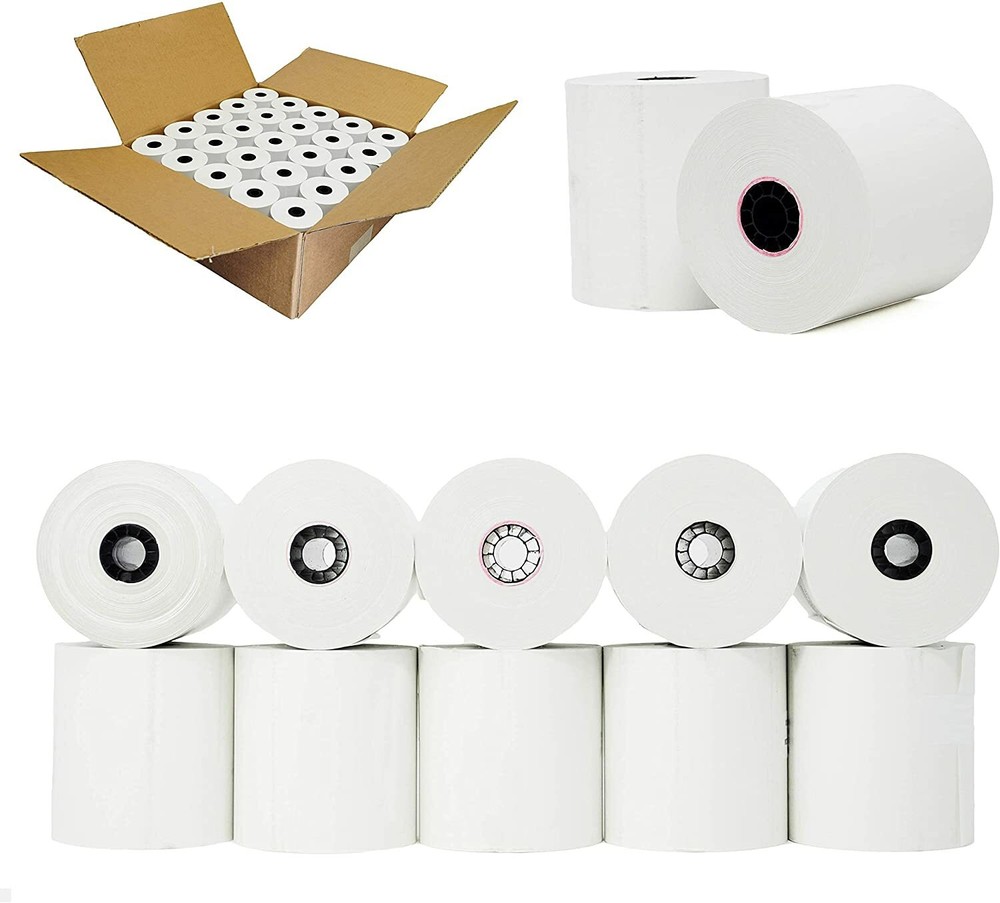 3-1/8″ x 273′ Thermal Recipet paper 50 Rolls x 6 cases (300rolls) BPA Free