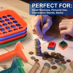 Coin Sorter Trays and Counter Tubes Roller Crimp Tool with 60 Preformed Wrapper