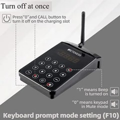 Retekess TD184 Restaurant Pager System Pagers for Restaurants1000M Long Dista…
