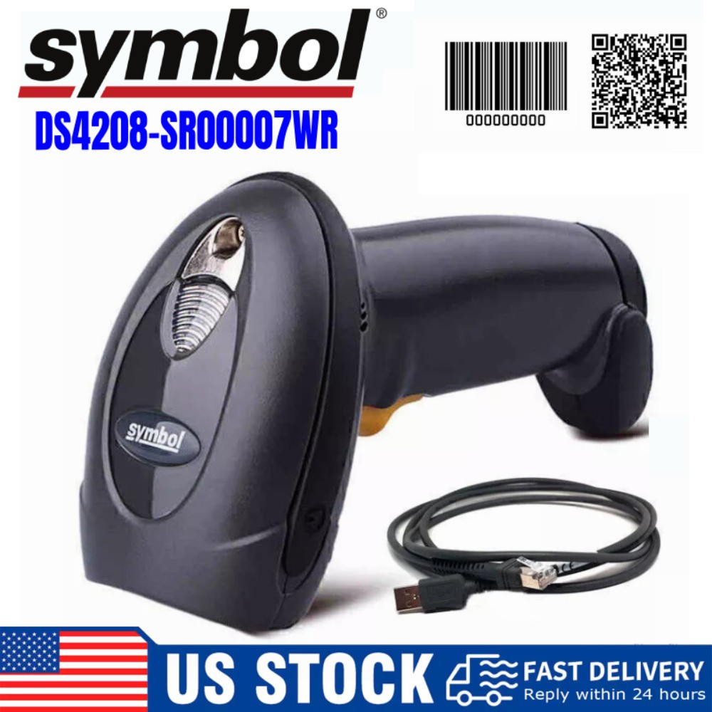 Symbol DS4208-SR00007WR 1D 2D Laser Imager Barcode Scanner Reader w/USB US STOCK