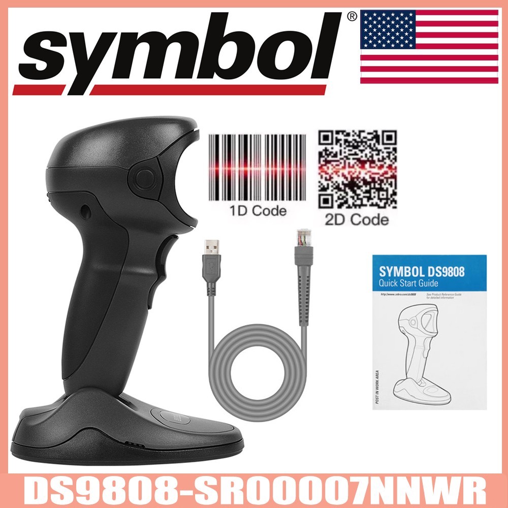 Symbol DS9808-SR00007NNWR 2D Image Handheld Reader USB Barcode Scanner W/ Cable