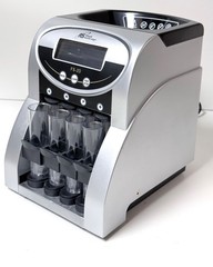 ROYAL SOVEREIGN FS-2D Digital COIN SORTER/COUNTER w/ 8 Tubes – TESTED AND WORKS