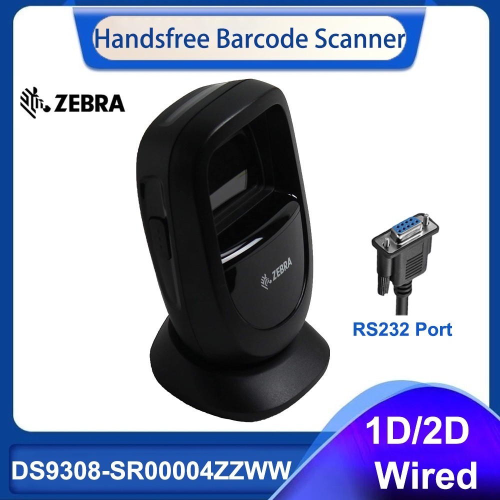 Zebra DS9308-SR00004ZZWW RS232 1D 2D QR CODE Desktop Barcode Scanner with Cable